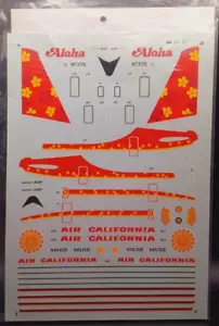 MicroScale | No. Calcomanías 44-1 | 1:144 Boeing 737 Aloha, Air California - Imagen 1 de 1