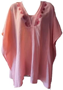 Blusa Top Mujer Margaritaville Bordada y Cuentas Grande Rosa Geranio Nueva con Etiquetas - Imagen 1 de 8