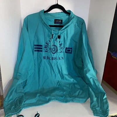 Gear For Sports Windbreaker Pullover Jacket 1990s Michigan Vintage E - Image 1 of 4