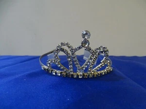 Vintage Strass Diadem, Königin Krone, königliche Hochzeit für Brautschmuck A1 - Bild 1 von 6