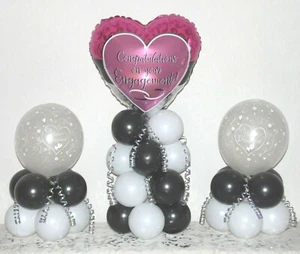 VERLOBUNG - 3er-Pack Party-Set - Tischballon Dekoration Display-Kit - kein Helium - Bild 1 von 1