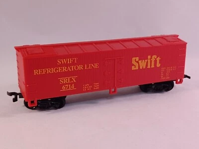 Gancho chifre vermelho para carro de trem de carga refrigerador Swift Reefer escala HO realista 40" - Imagem 1 de 4