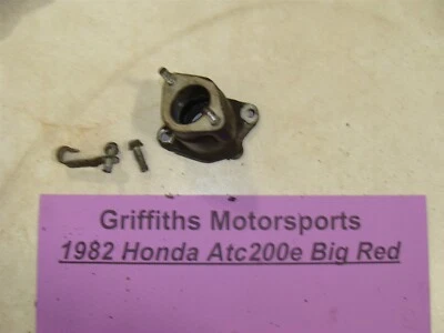 1982 HONDA ATC200E Big Red oem colector de admisión carburador aislante acoplador Foto 1 de 4