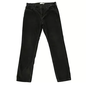 Pantalones de mezclilla Old Navy de pana calce ajustado negros para hombre 32W 28L algodón elástico cremallera mosca - Imagen 1 de 14