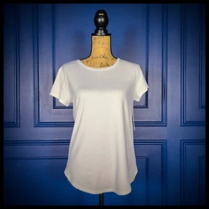 Zella Short Sleeve White Lightweight Top- Small - Picture 1 of 8