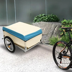Bike Cargo Trailer w/ Universal Bicycle Coupler Foldable Bicycle Cart Wagon 50KG - Picture 1 of 16