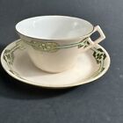 wg co limoges Floral Peach Mint Green & Gold Cup & Saucer