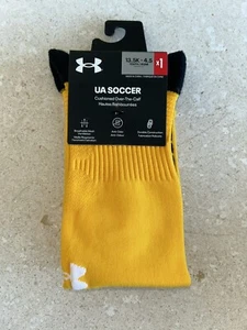 Nuovi calzini da baseball sportivi Under Armour gialli giovani grandi 13,5-4,5 - Foto 1 di 1