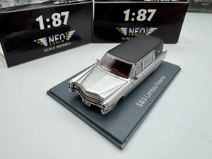Neo 1/87 Cadillac S&S Landau Hearse Silver #8 - Picture 1 of 8