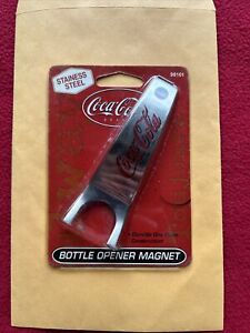 Vintage Coca-Cola Stainless Steel Bottle Opener Magnet #99161 Collectible Gift