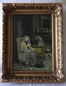 "Hermoso arte enmarcado vintage de Frank Moss Bennett ""Joan 1923" - Imagen 1 de 6
