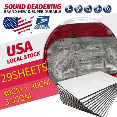 37Sqft Sound Deadener Automotive Insulation Heat Shield Noise Kill Damping Mat - Image 1 of 4