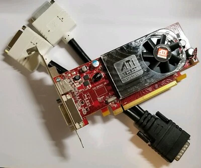 Dell OptiPlex AMD HD 2400XT 360 380 755 760 780 980 DVI Video Card PCIe Full ATX - Image 1 of 4