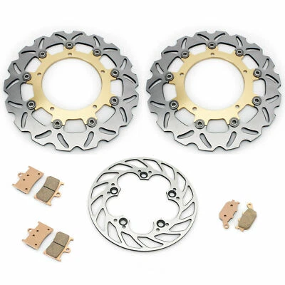 Front Rear Brake Rotors Pads R6 (2003 2004) For Yamaha R6S 2003-2008 2004 2005 - Изображение 1 из 4