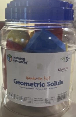 Learning Resources Hands-On Soft Geometric Solids 12/Pk Shapes LER  6120 - Image 1 of 4