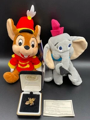 Disney Store Дамбо серебро подвеска 6185/8000 + Timothy мыши Beanbag плюшевый - Изображение 1 из 4