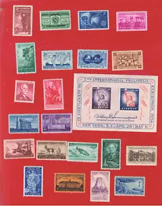 #1064-1085 MNH OG 1955-56 Commemoratives complete w/SS Free S/H - Picture 1 of 1