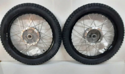 2 x Rad Reifen Räder Alu Simson S51 S50 KR51 Schwalbe S70 Enduro schwarz 1,6 1A - Bild 1 von 4