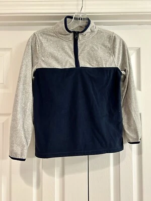 Oshkosh B'Gosh Quarter Zip Fleece Navy And Grey Boys Size 12 - Image 1 of 4