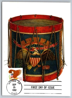 #2595 Eagle & Shield FDC Maxi Card Drum w/Eagle & Shield - Image 1 of 2