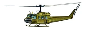 Huey Helicopter High Quality Printed Vinyl Decal Wall Window Car Sticker - Picture 1 of 1