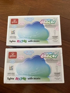 Lot Of 2 Globe Electric Cloud Color Dancer Kids Nightlight With Music & Remote - Picture 1 of 7