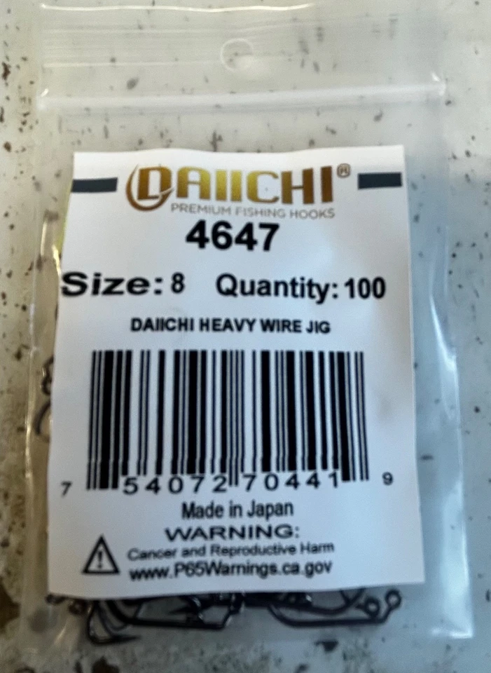 DAIICHI 4647 HOOK-Competition Hook 60 Degree Black Nickel  Fly Hooks-100 ct Box - Image 1 of 1