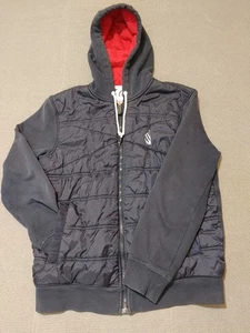 Sudadera con Capucha Nautica Para Hombre Pequeña Cremallera Completa Abombada Frontal Bordada Azul Marino - Imagen 1 de 14