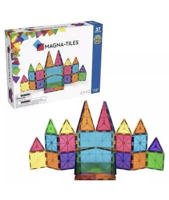 MAGNA-TILES Classic 37 Piece Magnetic Construction Set, The ORIGINAL NEW IN BOX - Image 1 of 3