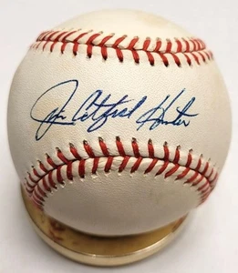 Autografo JIM CATFISH HUNTER Ufficiale American League Baseball JSA Ologramma - Foto 1 di 2