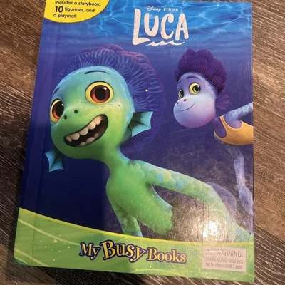 Used Disney Pixar  Luca My Busy Books — Story Book, 10 Figurines, Playmat Board - Image 1 of 4