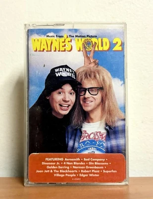 WAYNE'S WORLD 2 Soundtrack Cassette Tape 1993 AEROSMITH DINOSAUR JR JOAN JETT - Image 1 of 4