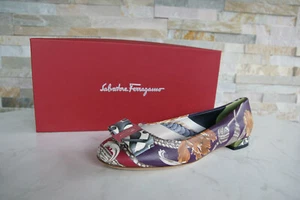 Salvatore Ferragamo 5,5 36 Bailarinas Mocasines Zapatos Colorido Varina Nuevo - Imagen 1 de 7