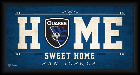 San Jose Earthquakes Framed 10" x 20" Home Sweet Home Collage Cover