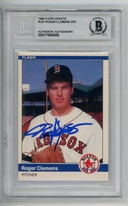 Roger Clemens Signed Auto 1984 Fleer Update Rookie Rc Card Beckett Authentic MLB - Picture 1 of 2