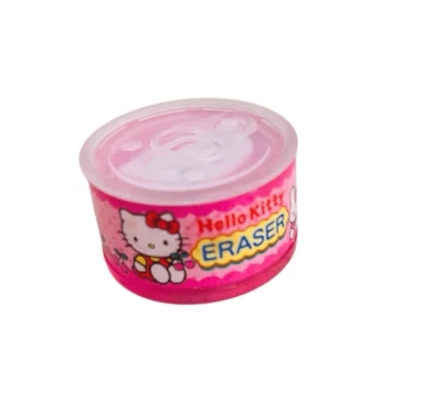 复古 Hello Kitty Sanrio 迷你复古圆形保护壳 带可拆卸橡皮擦 1976 2003 — 第 1/4 张图片