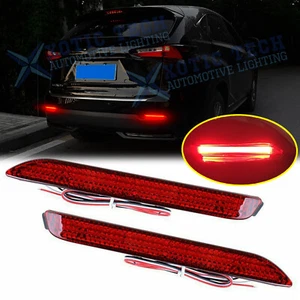 Red Lens LED Rear Bumper Reflectors as Brake Tail Light Bulbs for Lexus RC RX GX - Picture 1 of 12