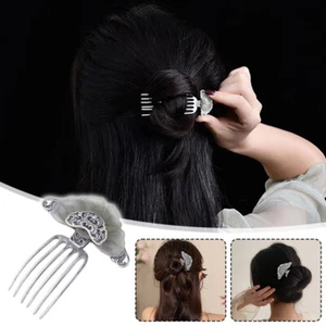 Elegant Hair Fork with Exquisite Jade-like Ornament Hairpins HairClasp Accessory - Picture 1 of 12