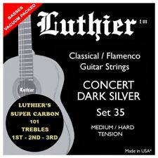 LUTHIER Super Carbon Concert Dark Silver Strings SET Concert and Flamenco Git. for sale