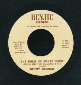 45bs-Louisiana R&B-BENJIE 355-Benny Grunch-Spirit of Smiley Lewis/Gotta get Band - Foto 1 di 2
