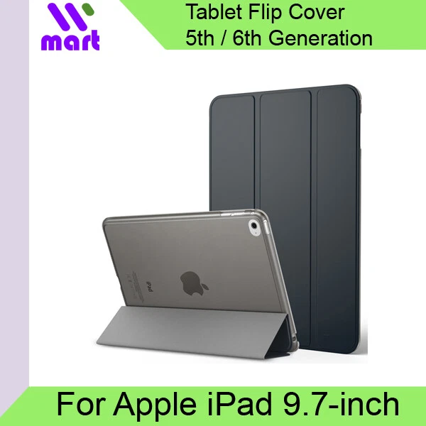 9.7-inch iPad 6 Flip Cover Translucent Frost Smart Case Compatible with iPad 5 2 - Image 1 of 1