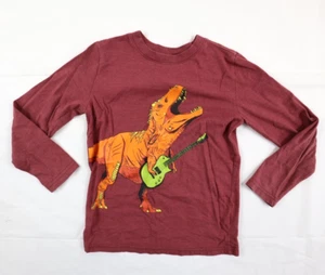 Cat & Jack Boys Youth Small (S) 6/7 T-Rex Playing Guitar Dinosaur Shirt - Picture 1 of 12