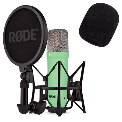 Rode NT1 Signature Green Studio-Mikrofon Grün mit keepdrum Popschutz - Bild 1 von 4