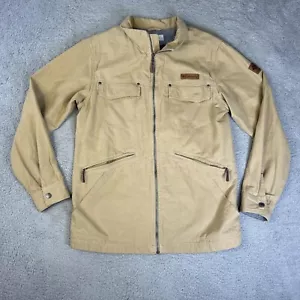 Chaqueta Columbia Para Hombres Medio Bronceado Tejón Ridge Campo Militar Y2K Cremallera Completa Lona - Imagen 1 de 8
