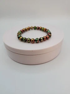 Handgefertigtes mehrfarbiges Folienarmband Glasperlen - Bild 1 von 7
