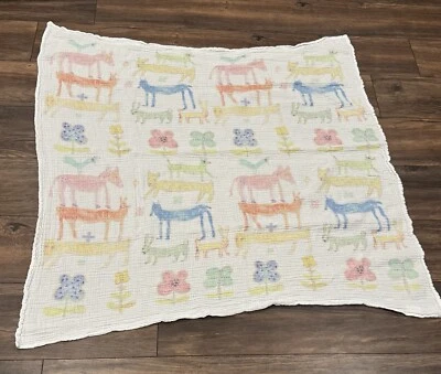 SUGARBOO & CO. Manta para bebé 100 % algodón orgánico - Animales apilados Foto 1 de 4