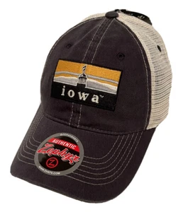 Zephyr NCAA Iowa Hawkeyes "Landmark" Curved Bill Washed Mesh ADJ Hat BRAND NWT - Picture 1 of 6