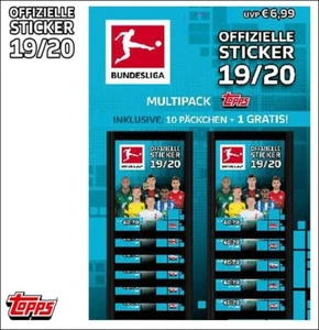 Pegatinas Topps Bundesliga temporada 2019/2020 5 x paquete múltiple con 11 bolsas 19/20 - Imagen 1 de 1