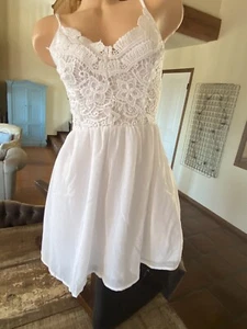 Lace Short Dress wedding womens Small nwt graduation summer white 14 16 Girls - Picture 1 of 12