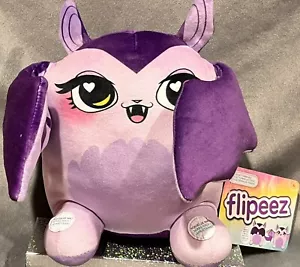 Flipeez Purple Flying Flapping Action Packed Bat Kawaii Plush Plushie Doll 9” - Picture 1 of 9